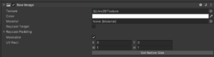 RawImageコンポーネントのTextureにRenderTextureを設定