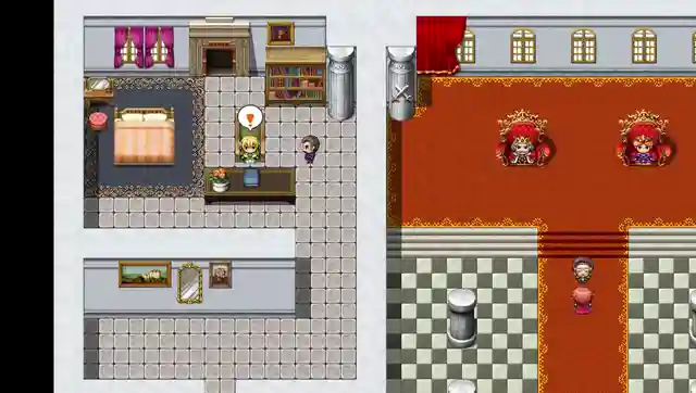 カメラ演出を加えたRPGツクールのカットシーン例